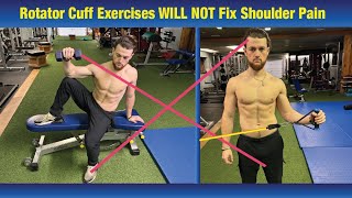 Rotator Cuff Exercises WILL NOT FIX Shoulder Pain  LEARN WHY  Avoid Surgery [upl. by Corvin99]