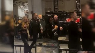 Rhea Ripley with Damien Priest girlfriend and her husband Buddy Matthews at UFC 309  WWE RAW [upl. by Rebhun]