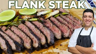 Tender Flank Steak  Cast Iron Recipe by Lounging with Lenny [upl. by Alma]