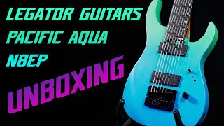 New Legator Guitars N8EP In Pacific Aqua  Unboxing Now [upl. by Ymaral]