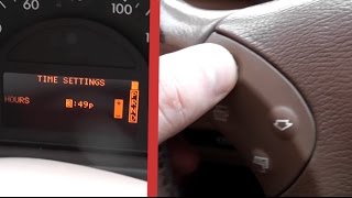 How to configure clock on Mercedes W203  Setting the clock by means of the onboard computer W203 [upl. by Kwei]