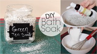 DIY GREEN TEA amp PEPPERMINT BATH SOAK  Britany Burnside [upl. by Abernon]