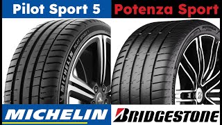 Michelin Pilot Sport 5 vs Bridgestone Potenza Sport [upl. by Anerul]