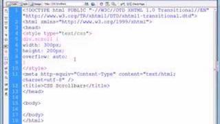 Dreamweaver Tutorial CSS Scrollbars [upl. by Lebyram]