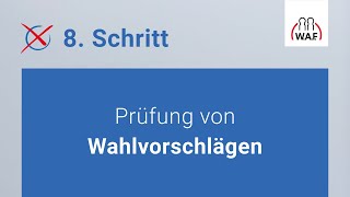 Prüfung von Wahlvorschlägen  Betriebsratswahl  Schritt 8 [upl. by Asyar]