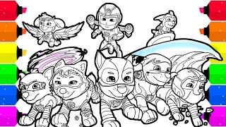 Paw Patrol  Mighty Pups Coloring Pages for Kids [upl. by Maritsa]