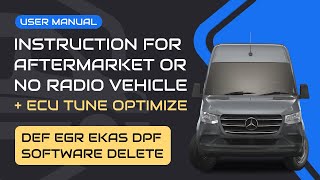 DEF EGR DPF EKAS Software Delete  Mercedes Sprinter w906 w907  No Radio Screen  2step Inst [upl. by Teragram]