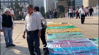 Manifestantes se reúne en la explanada del Monumento a la Revolución [upl. by Acsehcnarf]