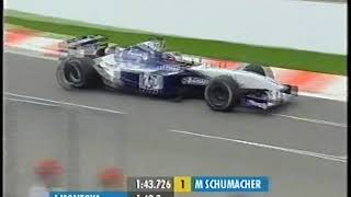 F1 Belgium 2002 Qualifying Montoya calling Räikkönen names Premiere [upl. by Sedecram621]