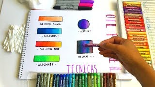 6 técnicas muy útiles de Oil Pastels  🖍🎨 [upl. by Buna]