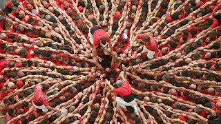 Human towers  Tarragona Spain [upl. by Wolram107]