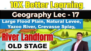 River Landform Part 13 Natural Levee Yazoo river Crevasse Splay  Geography Lec 17  PANKAJ SINGH [upl. by Croteau290]