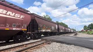 G108 westbound at attridge road with the bnsf and ferrowmex locos from g107 [upl. by Yerhcaz]