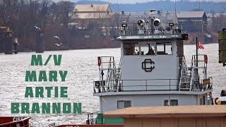 Towboat Mary Artie Brannon at Emsworth Lock and Dam [upl. by Sirtaeb570]