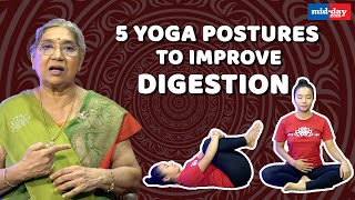 5 Yoga Postures To Improve Digestion  Stay Fit With Midday [upl. by Hsihsa]