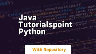 java tutorialspoint python [upl. by Nirual]