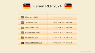 Ferien RLP 2024 [upl. by Felder]