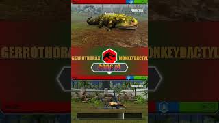 GERROTHORAX VS MONKEYDACTYL  JURASSIC WORLD THE GAME [upl. by Enineg]