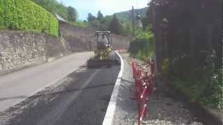 mini motor grader laser grader reprofillage enrobé chaud [upl. by Chlores]