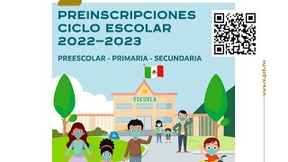 Tutorial preinscripciones ciclo escolar 2022 2023 [upl. by Anor998]