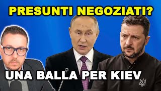 PRESUNTI NEGOZIATI Russia Ucraina Smentiti da Kiev mentre PUTIN ribadisce la disponibilità [upl. by Fleda]