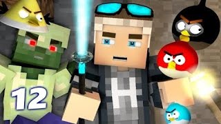 ANGRY MINECRAFT 12  Angry Birds 3D Animation Spider and Zombie Encounter REUPLOADED [upl. by Kabab645]