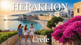 Heraklion Crete Greece 4KUHD Walking Tour [upl. by Ahcrop]