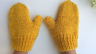 Flat Knit Kids Mittens [upl. by Nodnelg]