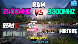 Ram DDR4 2400 Vs 3200 Mhz Gaming Test In 10 Games [upl. by Ahsilad]