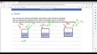 Metals Question 2 and 3 Alternate to practicals IGCSE Chemistry [upl. by Retrop]