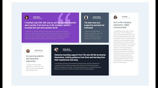 Testimonial Grid Challenge  Frontend Mentor [upl. by Adnawak]