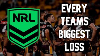 Every NRL Teams Biggest Loss As of 2021 [upl. by Rehtse]