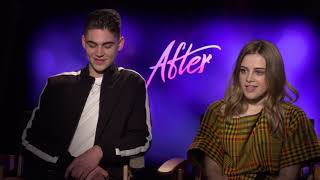 Hero Fiennes Tiffin amp Josephine Langford Interview After [upl. by Annocahs]