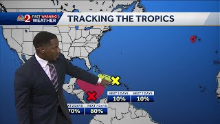 National Hurricane Center now tracking Invest 97L in Caribbean [upl. by Leinto102]