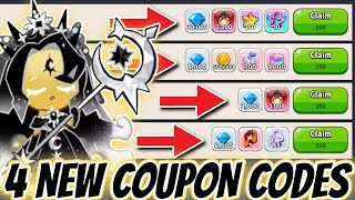 4 NEW COUPON CODES 😱 Redeem Now in Cookie Run Kingdom [upl. by Adnohrahs]