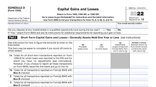 IRS Schedule D Walkthrough Capital Gains and Losses [upl. by Putscher]