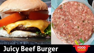 Homemade Juicy Burger Patty Recipe  Tasty Beef Hamburger Patty Recipe​ [upl. by Etram]