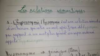 les relations sémantiques lexicologie S3 👍partie 2 [upl. by Netsyrc]