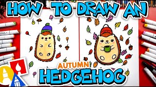 How To Draw An Autumn Hedgehog [upl. by Tate]