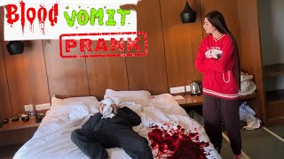 BLOOD Vomiting PRANK On Her  Gone Wrong   SahilDagar [upl. by Ayrb66]