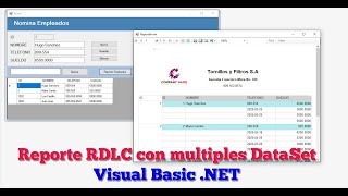 Reporte RDLC con multiples DataSet en Visual Basic NET [upl. by Satsok]