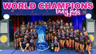 CHEERLEADING WORLDS VLOG 2024 world champions with lady jags [upl. by Dorris]