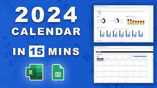 2024 Calendar template in Microsoft Excel [upl. by Loralyn]