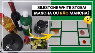 Teste de Manchas Silestone White Storm  Marmoraria Dalsasso [upl. by Basilio]