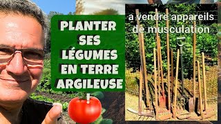 Faire un potager en terre argileuse en faisant du sport 😅 [upl. by Olnek206]