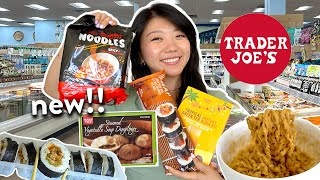 TRADER JOE’S FOOD HAUL Trying NEW Asian Trader Joe’s Food 2024 [upl. by Deroo778]