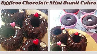 Eggless Chocolate Mini Bundt Cake  Easy Chocolate Bundt Cake Recipe [upl. by Humph]