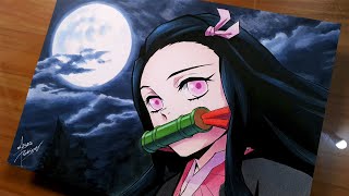 Drawing NEZUKO KAMADO Demon SlayerKimetsu no Yaiba [upl. by Netsyrc]