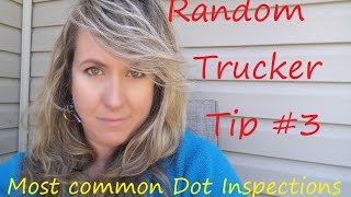 Random tip  3 Most Common DOT Inspections042416 [upl. by Osicnarf]