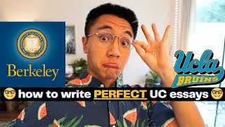 How To Write ALL 8 UC PIQ Essay Prompts No BS Pure Gold [upl. by Aneloj]